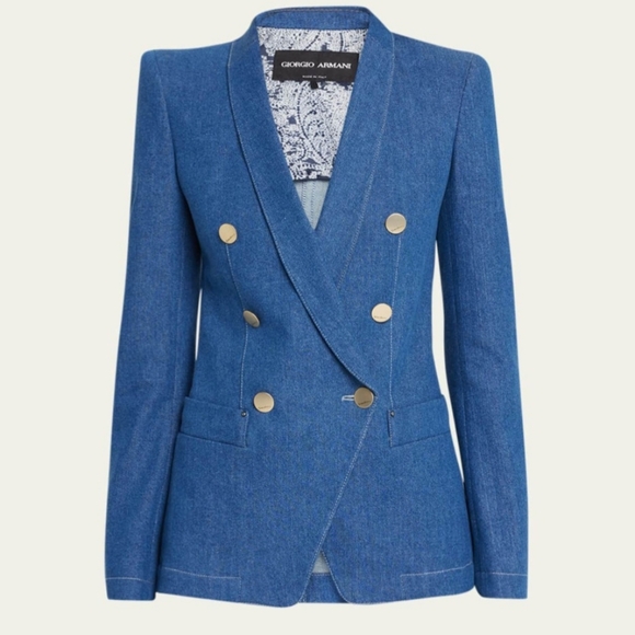 GIORGIO ARMANI DENIM BLAZER - Picture 2 of 6
